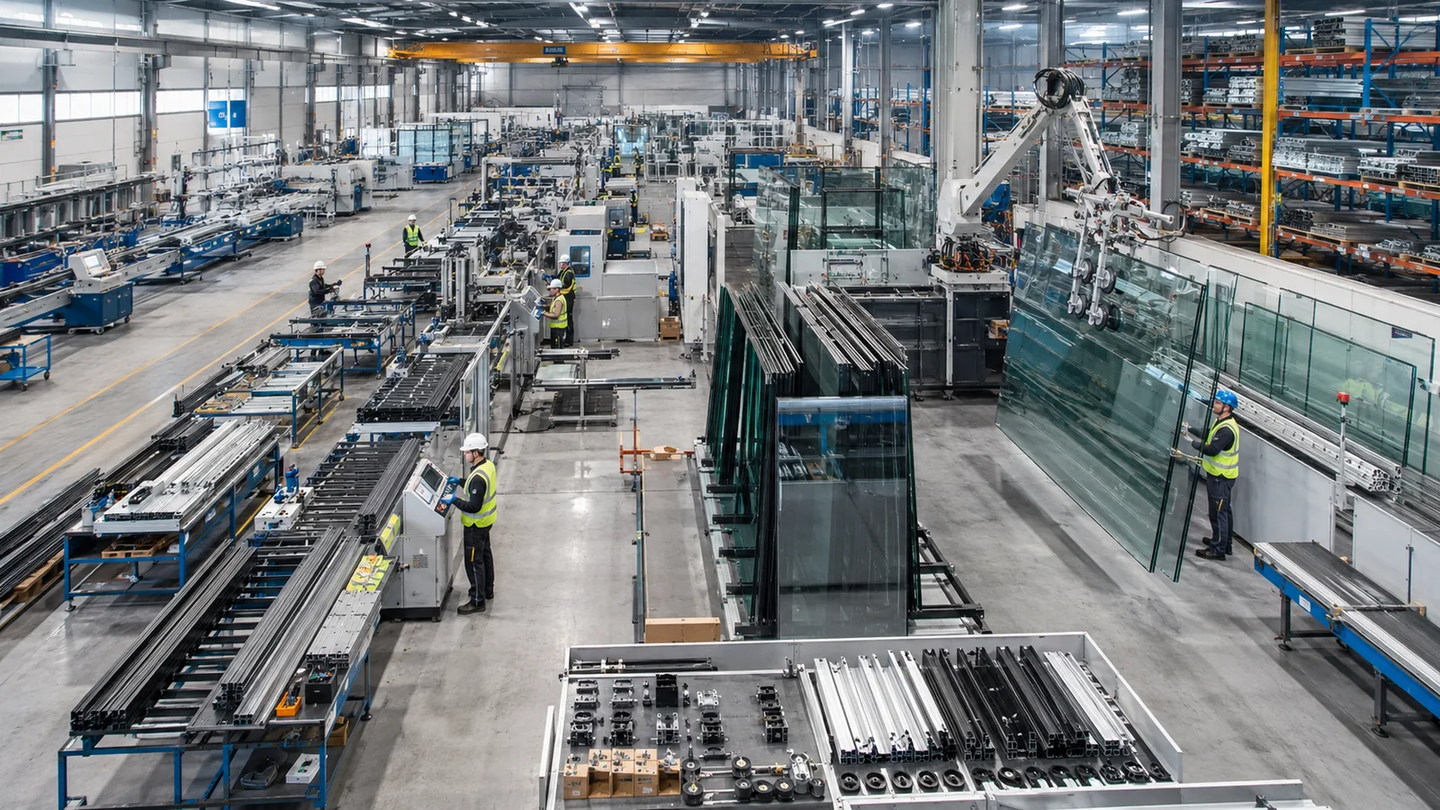 Taller de fabricación de cristal de Neoglass Norte en Zaragoza
